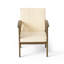 Ensemble de 2 fauteuils club d'extérieur Gerry, coussins crème, brun foncé à lattes Gerry-121489536