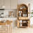 71" Tall Farmhouse Pantry Cabinet With Open/Adjustable Shelves, Glass Door & Hidden Drawer-1841990703