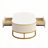 Modern Oval Coffee Table with Drawers
