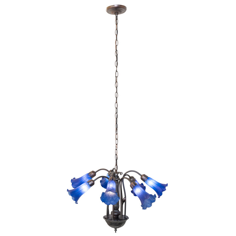 Hildigard 7 - Light Chandelier, Blue