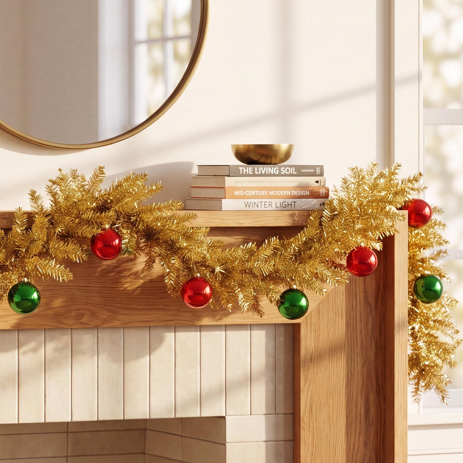 108" Gold Tinsel Garland