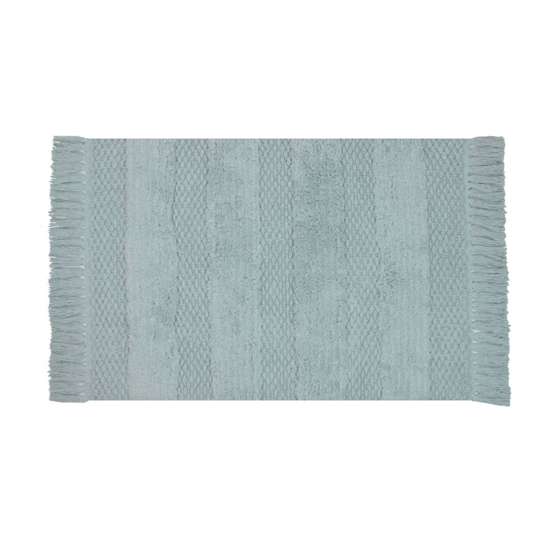 Tapis pour salle de bain Vihaan, Bleu sarcelle