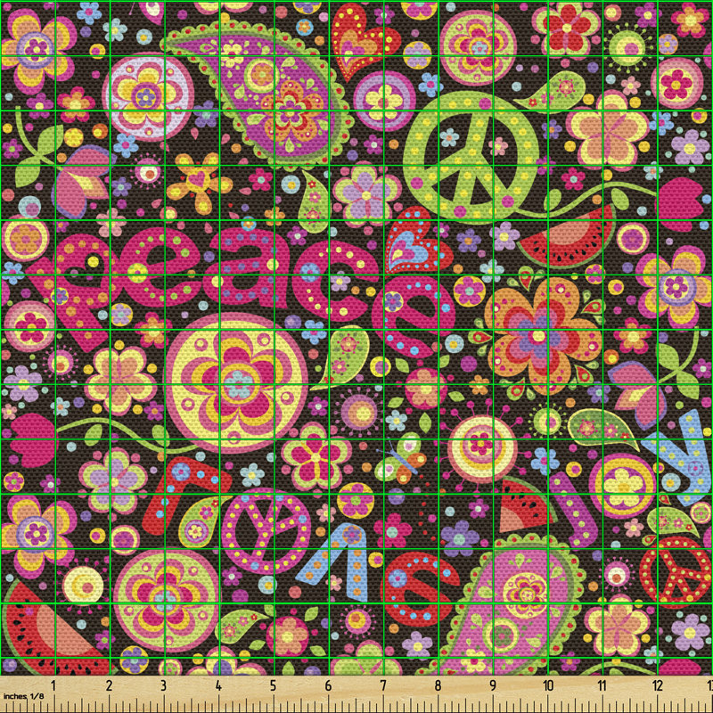 Cherree Leaves Music Keys Typography Idealism Historic Revolution Multi-Purpose Fabric