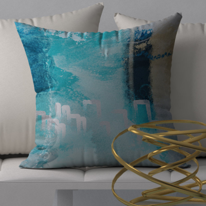 Abstract Reversible Throw Pillow, 20" x 20"