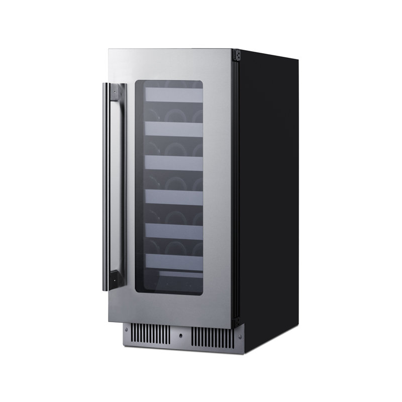 Summit Appliance 15" Wide Built-In Residential Shallow 18" depth Wine Cellar, Right Handed