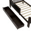 Lit plateforme simple avec tableau noir, lit plateforme en bois massif avec tiroirs et tablettes de rangement, conception amusante et peu encombrante, espresso-1627780780-1627780784