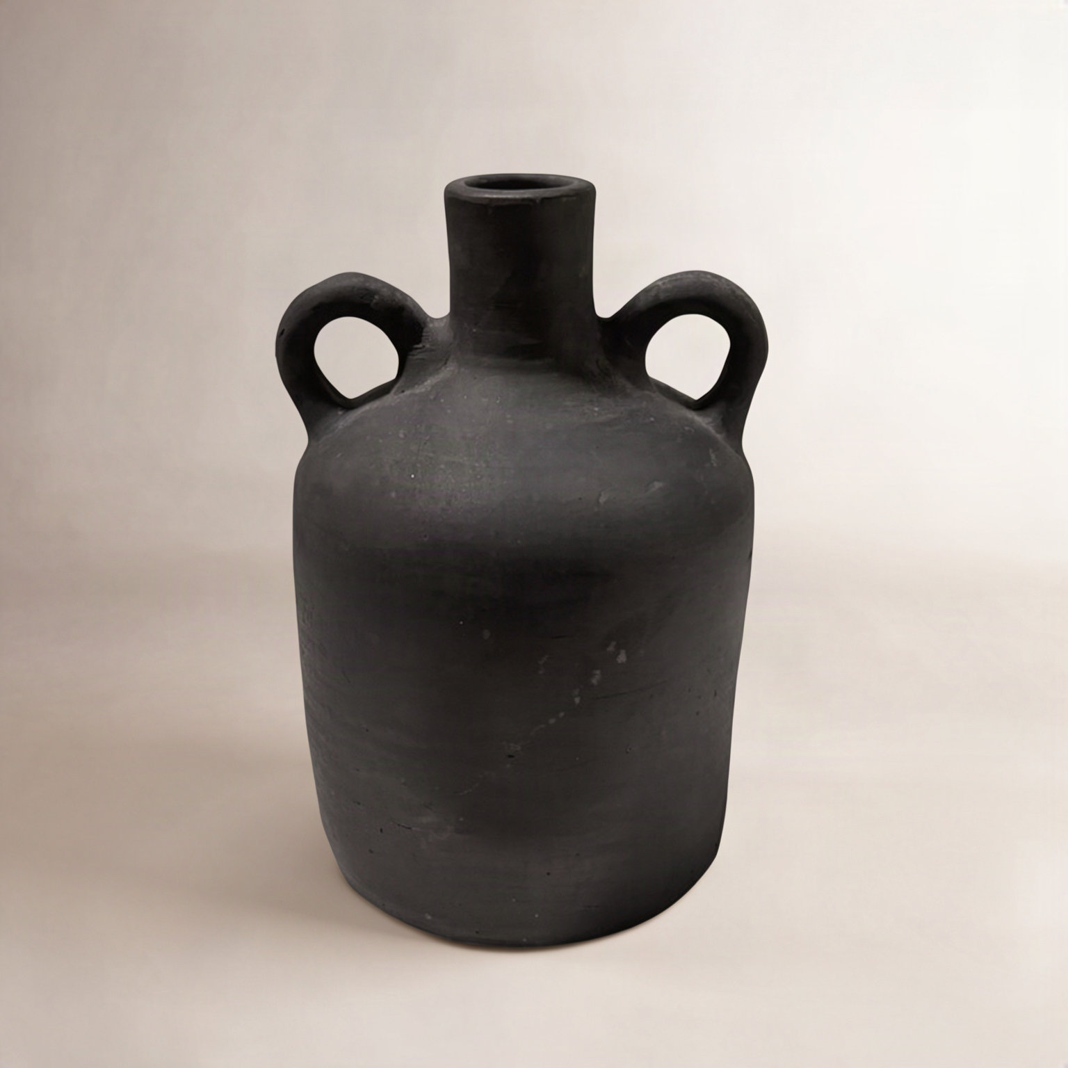 Princeton Terracotta Table Vase, Black 
