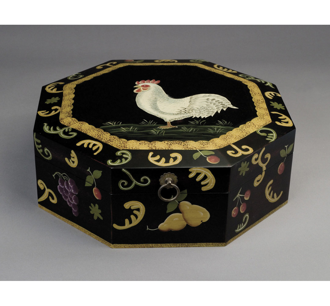 Rooster Octagonal Decorative Box AA Importing