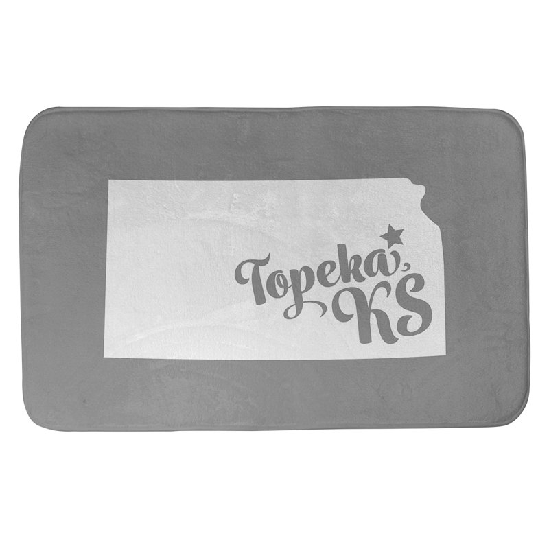 Tapis pour salle de bain kansas topeka, l 21 po x L 34 po, Gris