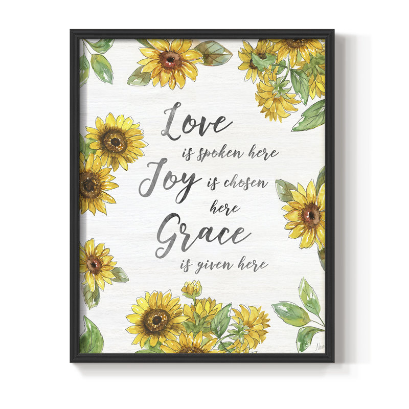 Grace Grace Here, reproduction encadrée - bois massif, H 30 po x l 24 po, Noir, noir, noir, noir