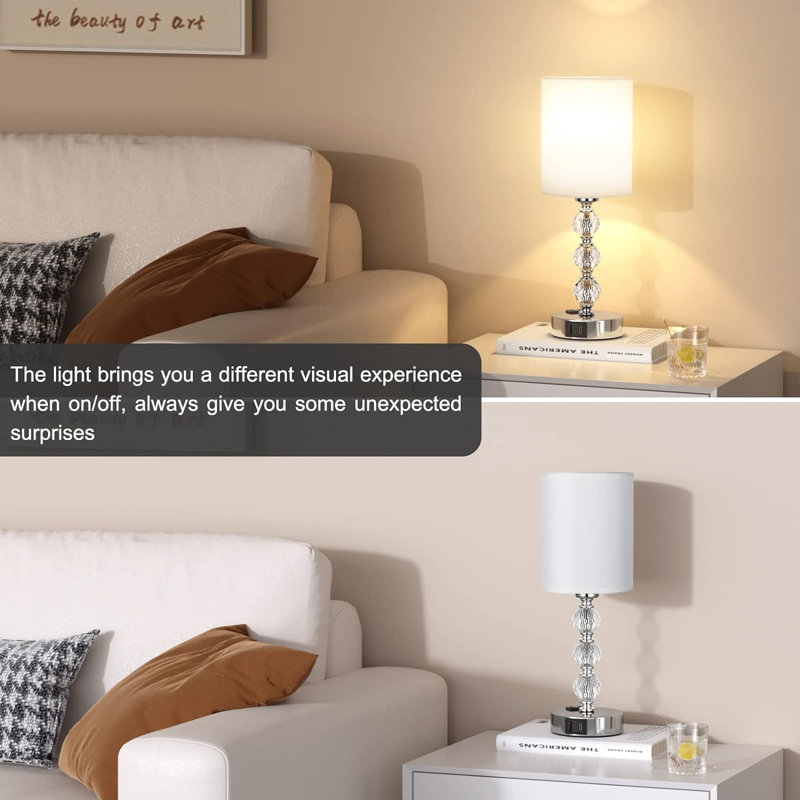 Lampe de table USB Eldana, Blanc