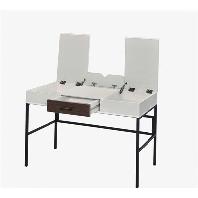 Verster Natural & Black Finish Writing Desk W/USB