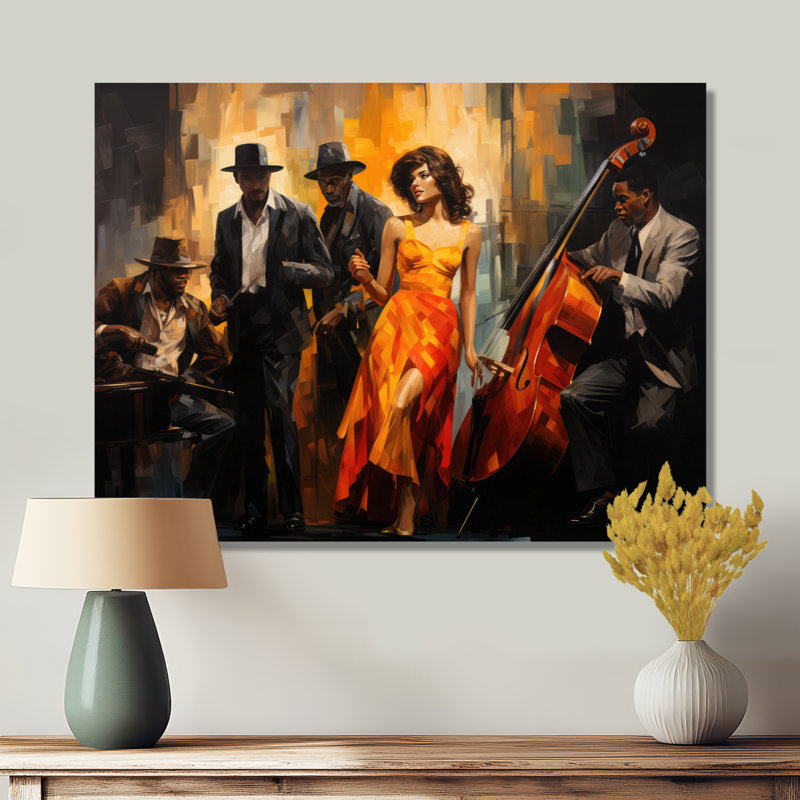 Art afro-américain Spirit I - reproductions d'art sur toile, H 34 po x l 44 po, Toile tendue, Sans cadre