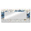 Fleurs sauvages en bleu et blanc Bloomy I - art mural miroir floral - imprimé sur métal-564002646