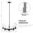 Renley 5-Light 26'' Dimmable Modern/Traditional Chandelier For Dining Room.Features Clear Glass.-501503583