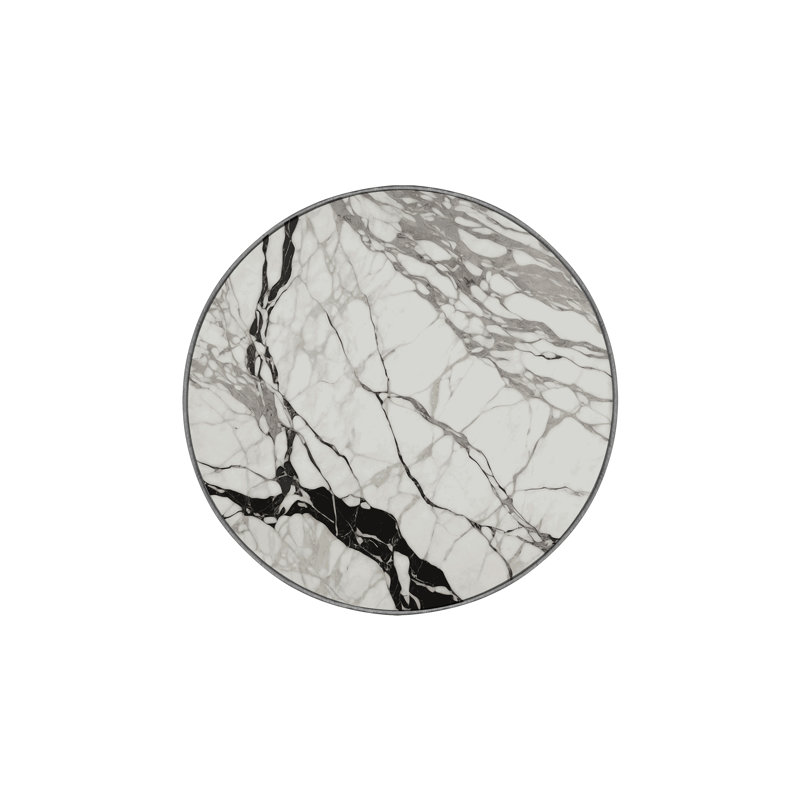 Tapis gris soyeux et moelleux, Rond 4 pi