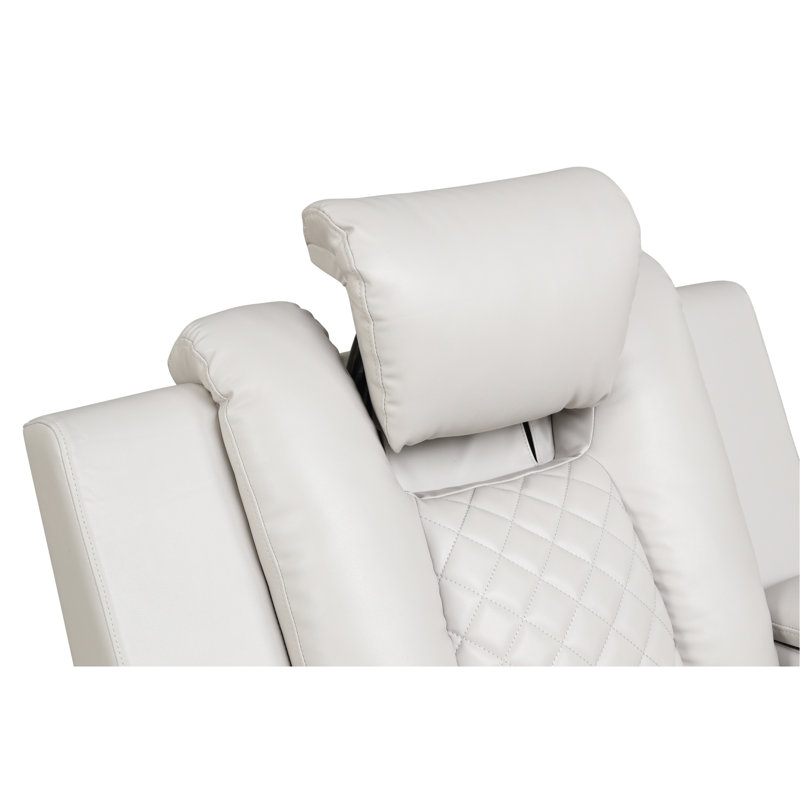 Fauteuil inclinable électrique à DEL en similicuir glacé