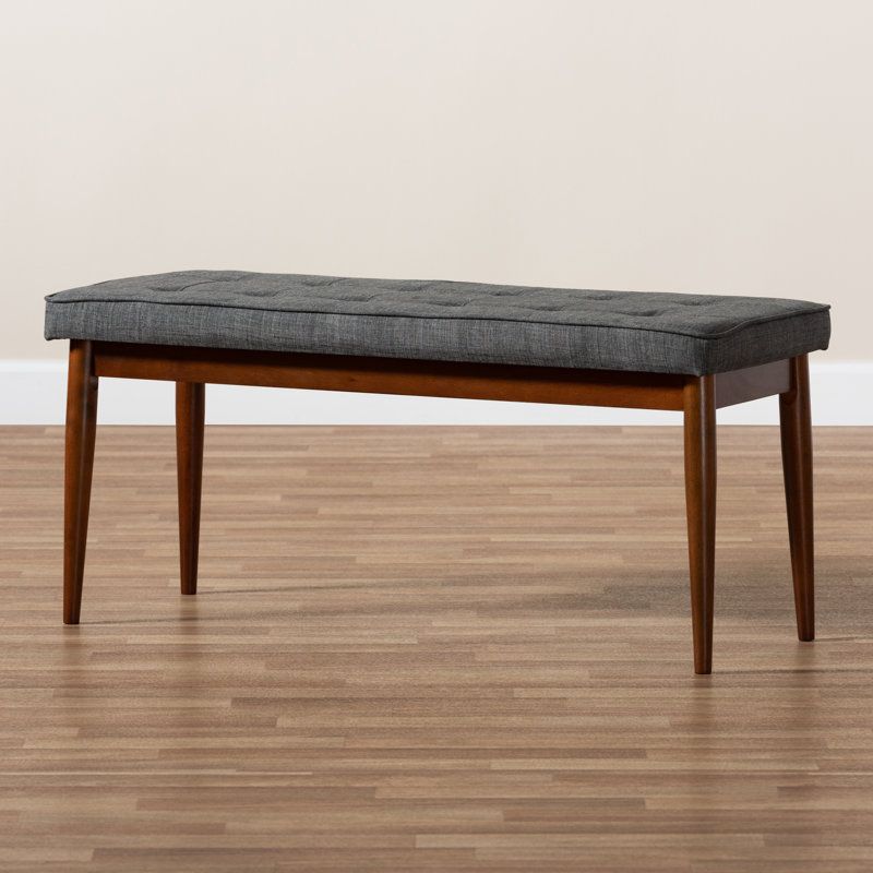 Banc en bois Caples, Gris foncé