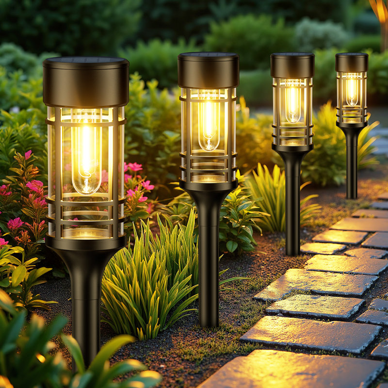 Solar Pathway Lights Outdoor, Solar Lights Outdoor Waterproof Ip65, Bright Solar Garden Lights Outdoor, Auto On/off Outdoor Solar Lights For Yard Walkway Driveway Landscape Garden Decor