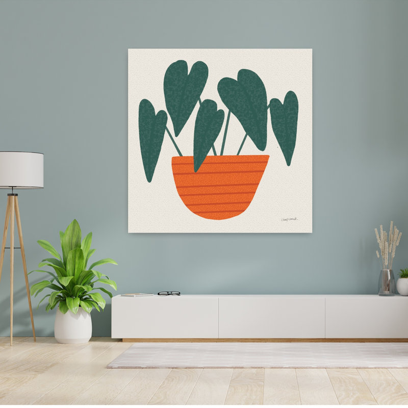 Art mural plante en pot, H 48 po x l 48 po