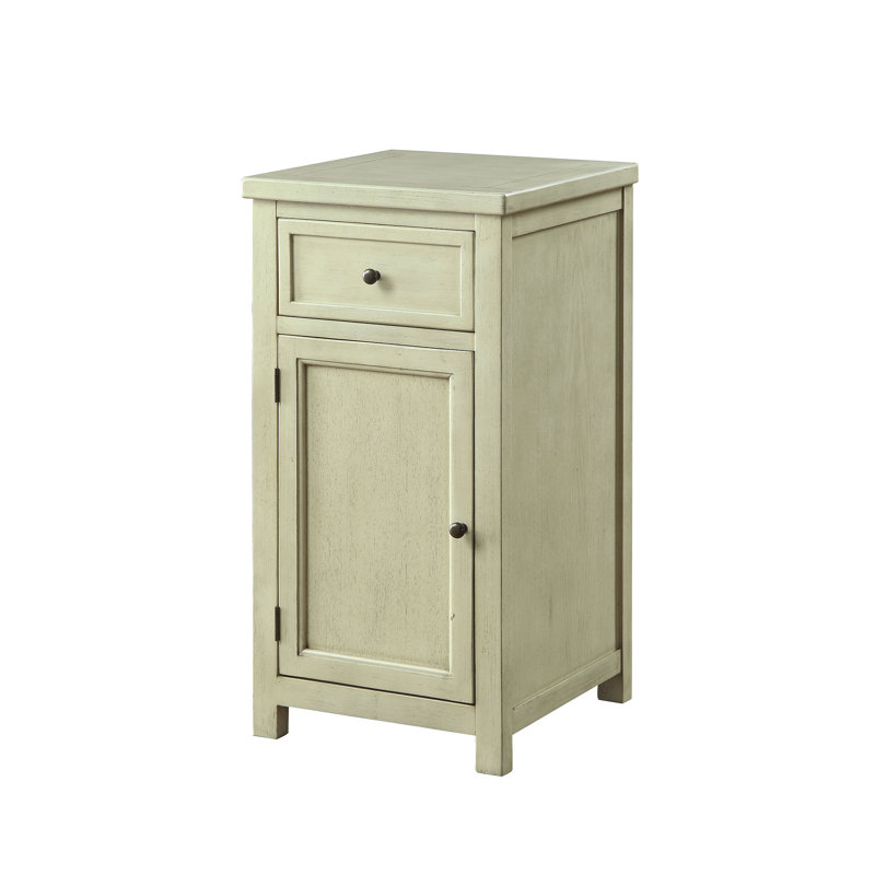Table de bout avec rangement Nick, blanc