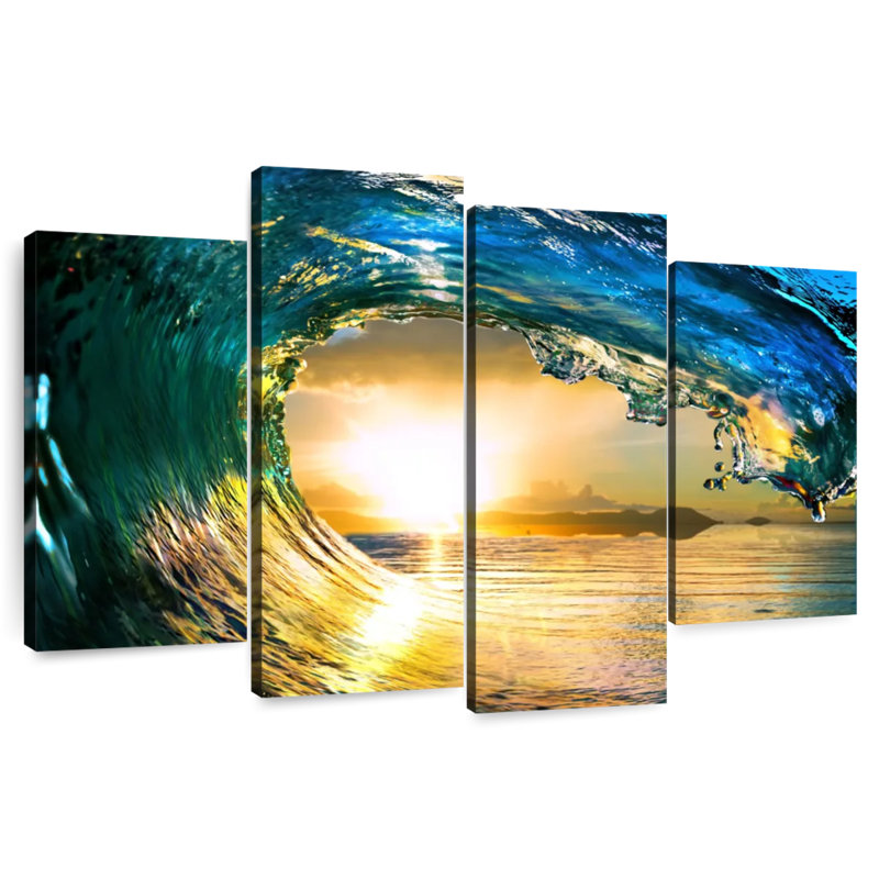 Gillard Sunset Ocean Wave, 32" H x 52" W
