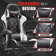 Adjustable Reclining Ergonomic Faux Leather Swiveling PC & Racing Game Chair with Footrest