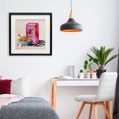 Fashion Loops Cereal Framed Print Under Glass, design by Grotto Studios