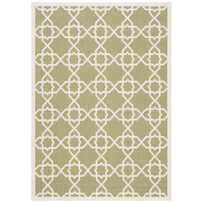 Tapis d'intérieur / extérieur à motif géométrique Dirks Performance, Rectangle 6 pi 7 po x 9 pi 6 po