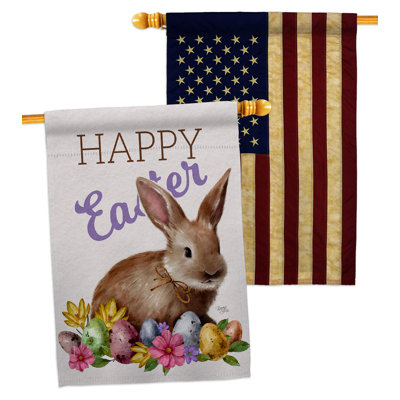 Drapeau de maison 40 x 28 po Bunny Eggs