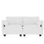 2 places confortables, 73,95 po pour dortoir, bureau, avec structure en bois massif, tissu respirant haut de gamme, ressorts ensachés, confortable, rangement latéral, beige, canapé à assemblage facile, appartement, coussins de maison, sur-125224049