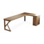 Bureaux rectangulaires en bois massif brun-107394709-107394705
