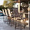 Tabourets de bar pivotants en polyester toutes saisons revêtus de PVC
