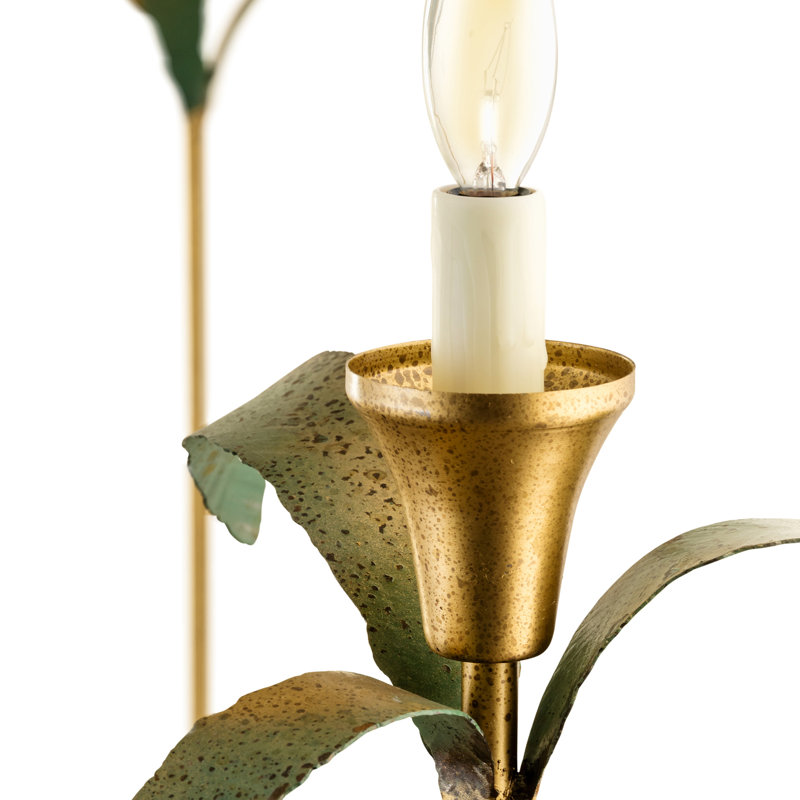 Verdant Chandelier With Leaves