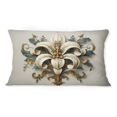 Fleur-De-Lis A Lilly Flower II - Coussin imprimé de symboles