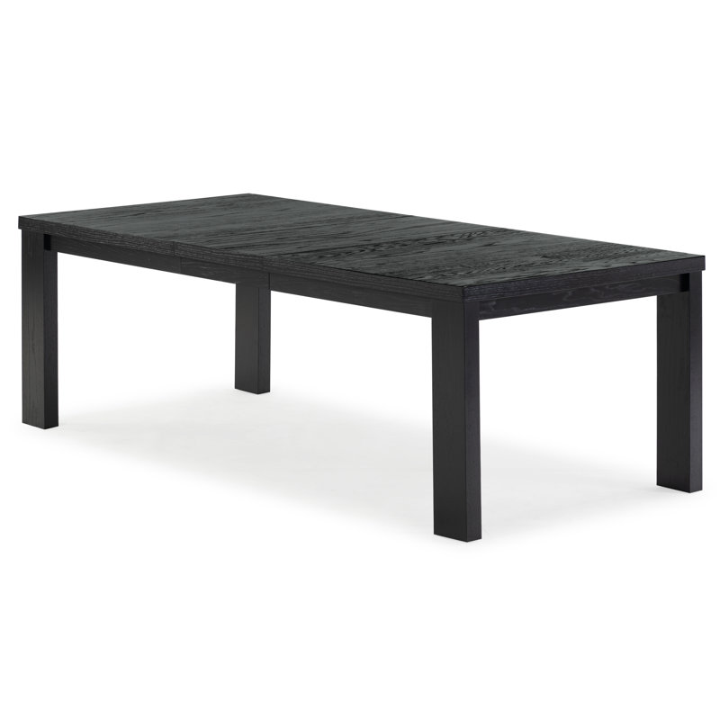 Desmond Extendable Wood Dining Table, Black