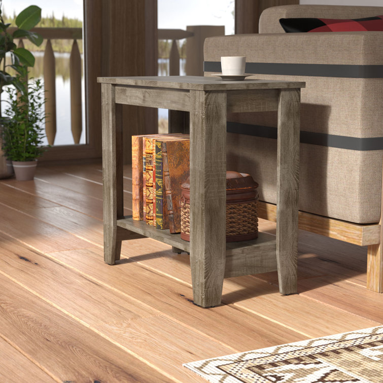 Table d'appoint de style transitionnel en stratifié pouvant servir de table de lampe, table de chevet, table de bout