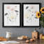 «Blush and Black Wildflowers I», ensemble de 2 impressions sur toile encadrées-487160009-487160004