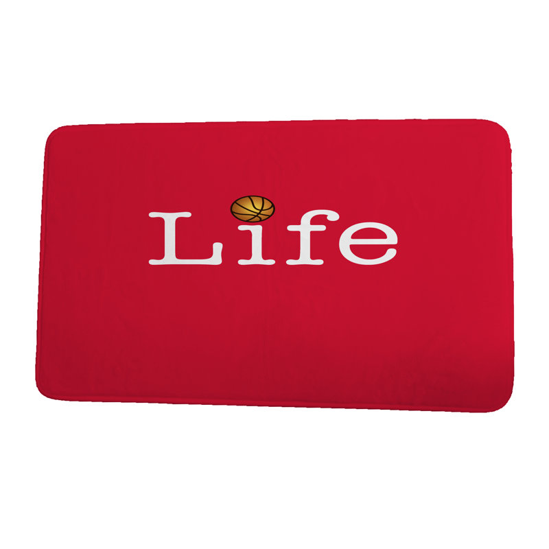 Lepage Non-Slip Bath Mat, 17" W x 24" L, Red