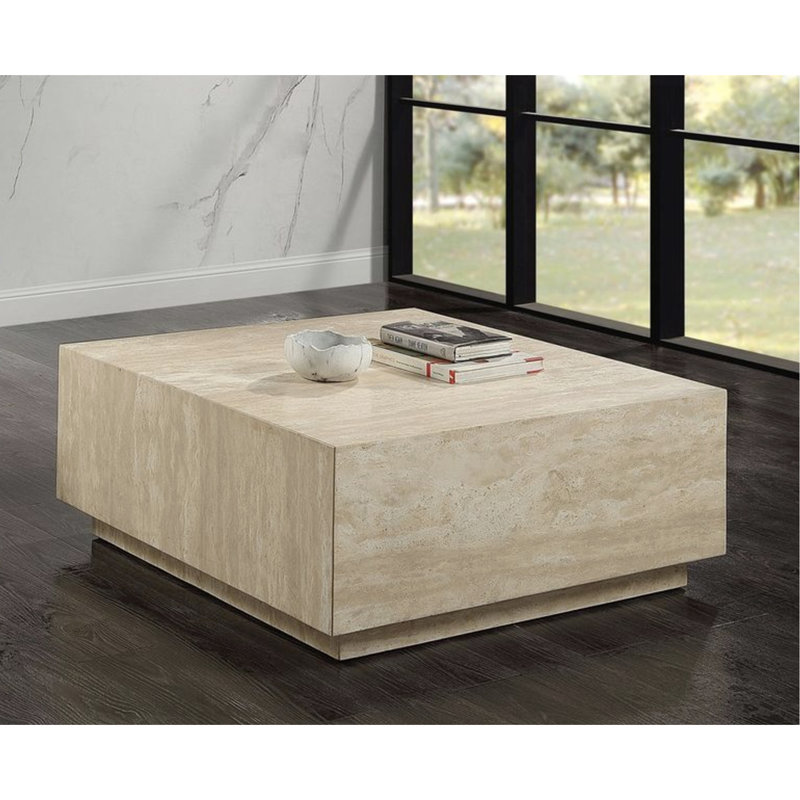 Beige Travertine Coffee Table
