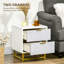 Mullica 40cm W Steel Bedside Table
