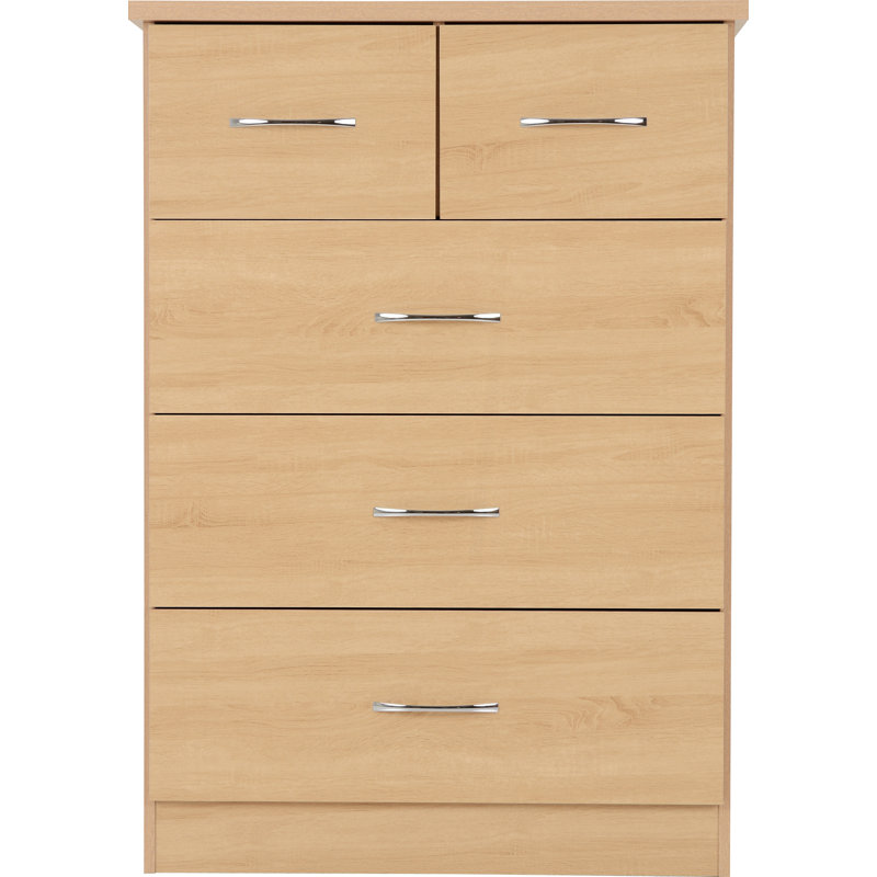 Cascio 5 Drawer Chest Of Drawers, Sonoma Oak Effect