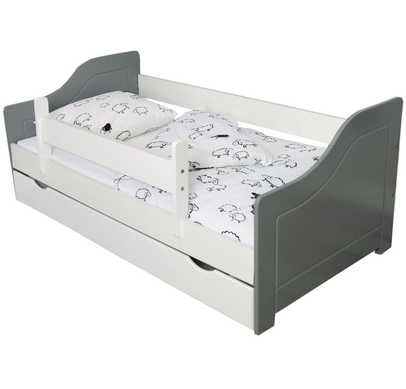 Arleigh Kids Toddler Bed, Grey / White