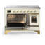 Majestic III Series 48 Inch Induction Range with 6 Induction Elements in Matte Graphite (Brass Trim)-1917753929-1917753920