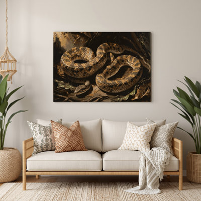 Wildlife Gaboon Viper Brown Metal Wall Art