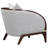 Houston Bouclé Accent Chair - Pebble Gray/Walnut