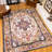Large Area Rug 6X9, Non-Slip, Washable, Blue/Gold Vintage Bohemian For Living Room 6X9 , Machine Bedroom, Kitchen-2036885069