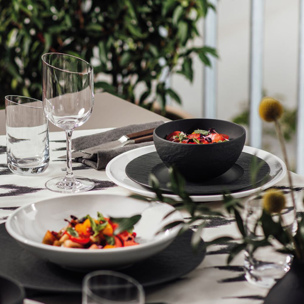 Manufacture Porcelain Dinnerware Set, Black