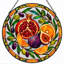Art mural sur toile Vibrant Vitrail Grenade-539272310