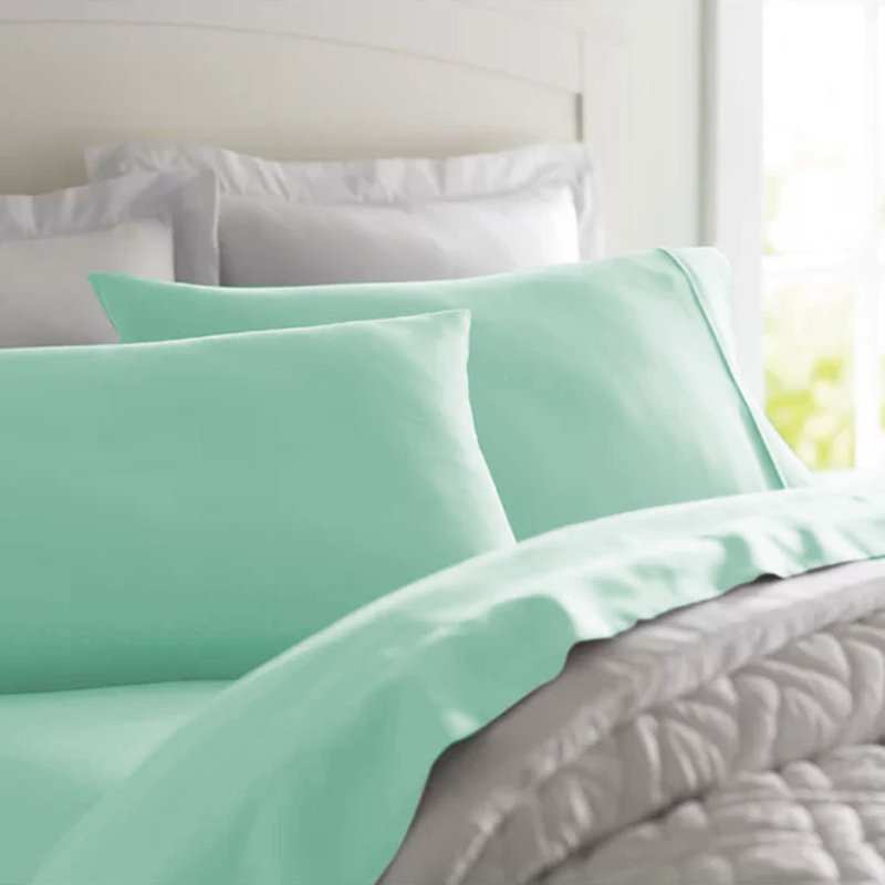 Soft Microfiber Sheet Set - Basics by Wayfair™, Sea Foam, Twin Sheet Set with 1 Pillowcases